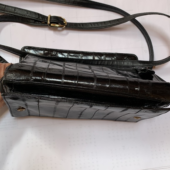 Vintage Lee Sands Eel Skin Wallet Clutch Crossbody - Picture 13 of 15